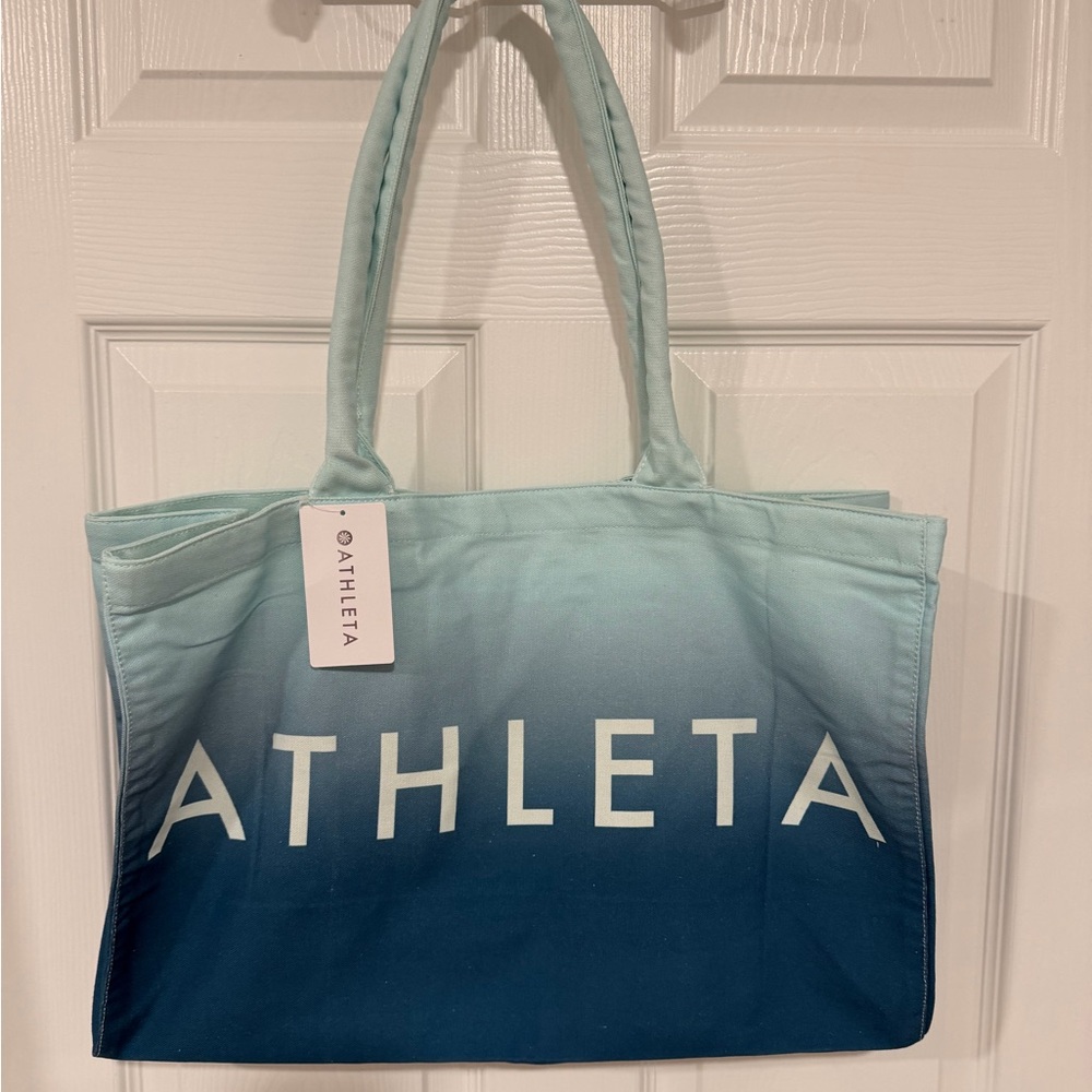 Athleta Teal and Navy Ombre Tote